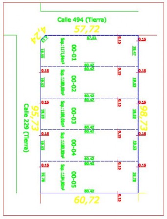 LOTES EN VENTA 20x60  EN ABASTO LA PLATA